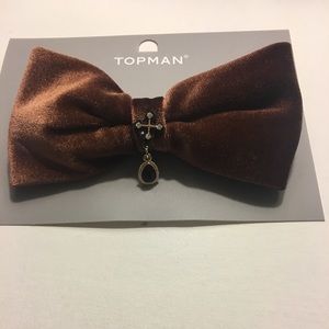 New topman Velvet Brown necktie bow tie jeweled men’s accessories